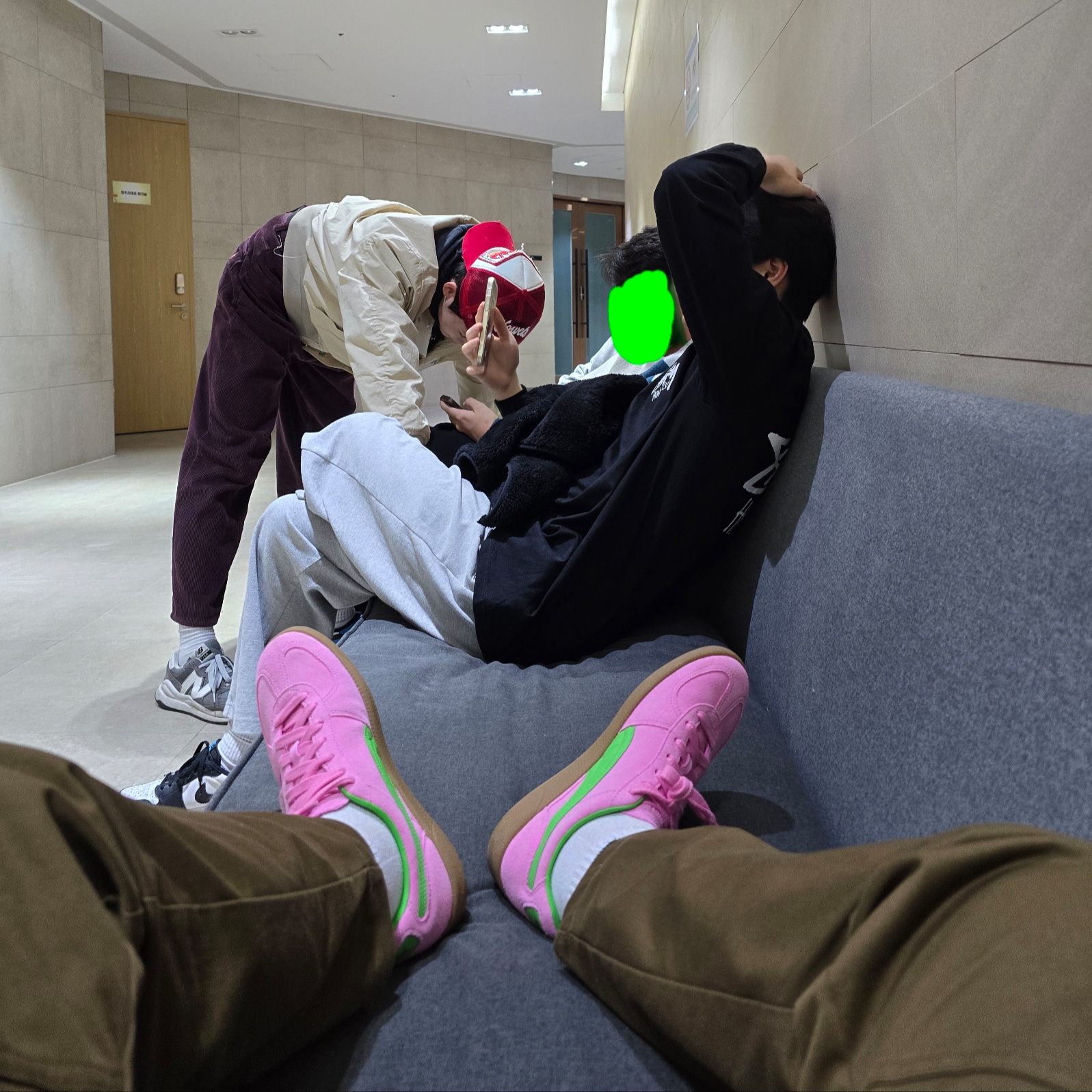 Puma Palermo Special Pink Delight Green 착용 스타일