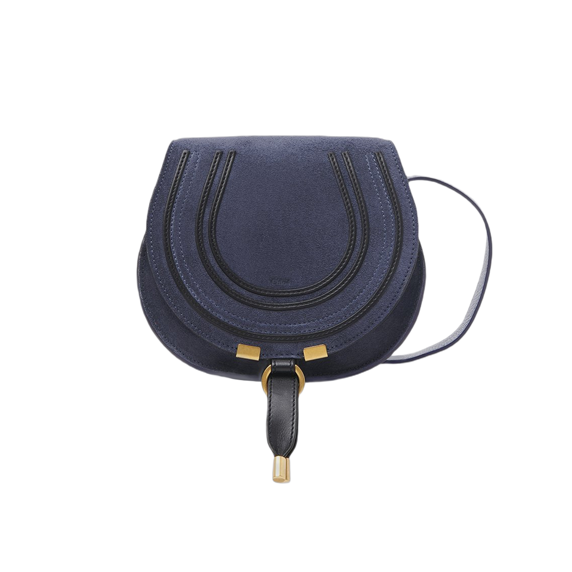 Chloe Marcie Small Saddle Bag Graphite Navy 상세 이미지 1