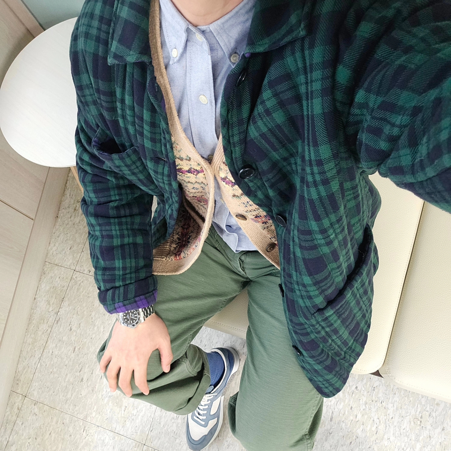 Orslow 5002 US Army Fatigue Pants Green, Rolex Submariner 41mm 124060 Black Oyster 착용 스타일 - 4