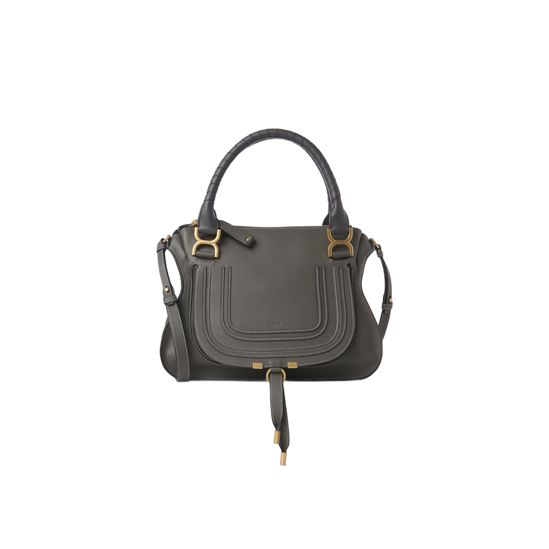 Chloe Marcie Double Carry Bag Elephant Grey 상세 이미지 1