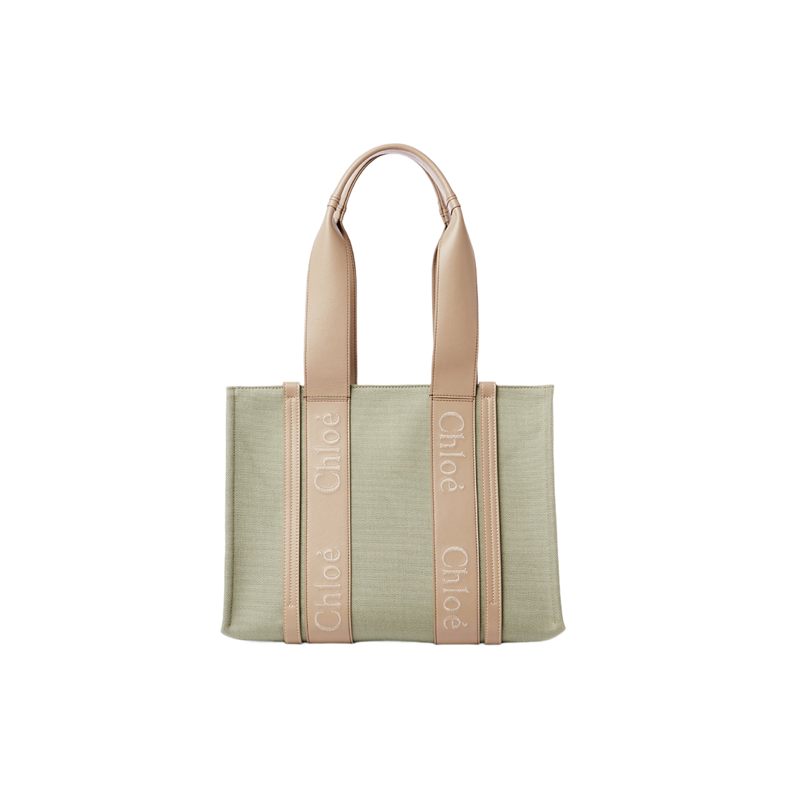 Chloe Medium Woody Tote Bag Faded Green 상세 이미지 1