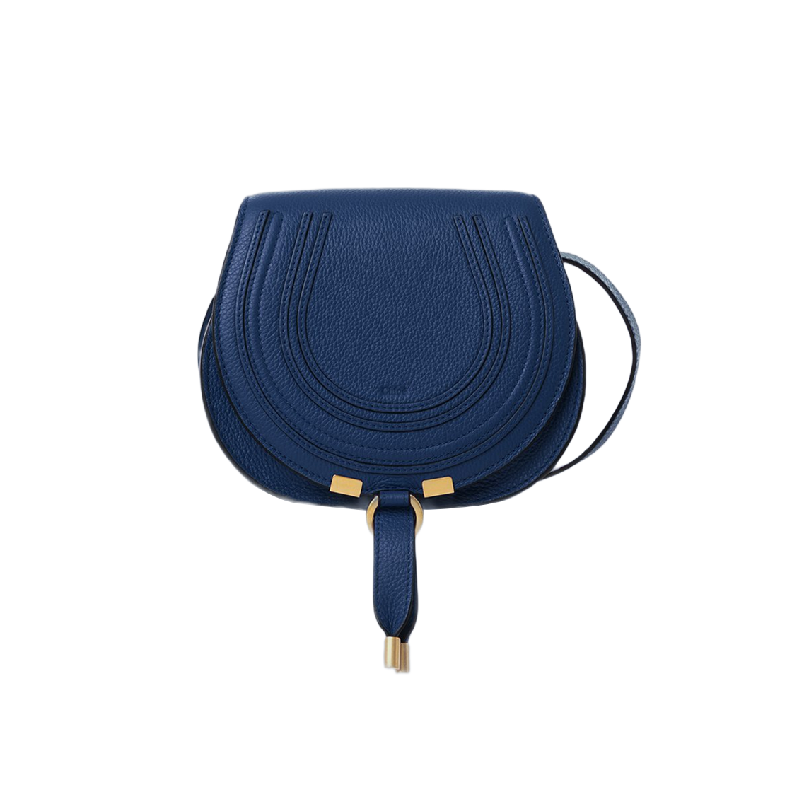 Chloe Marcie Small Saddle Bag Deep Denim 상세 이미지 1