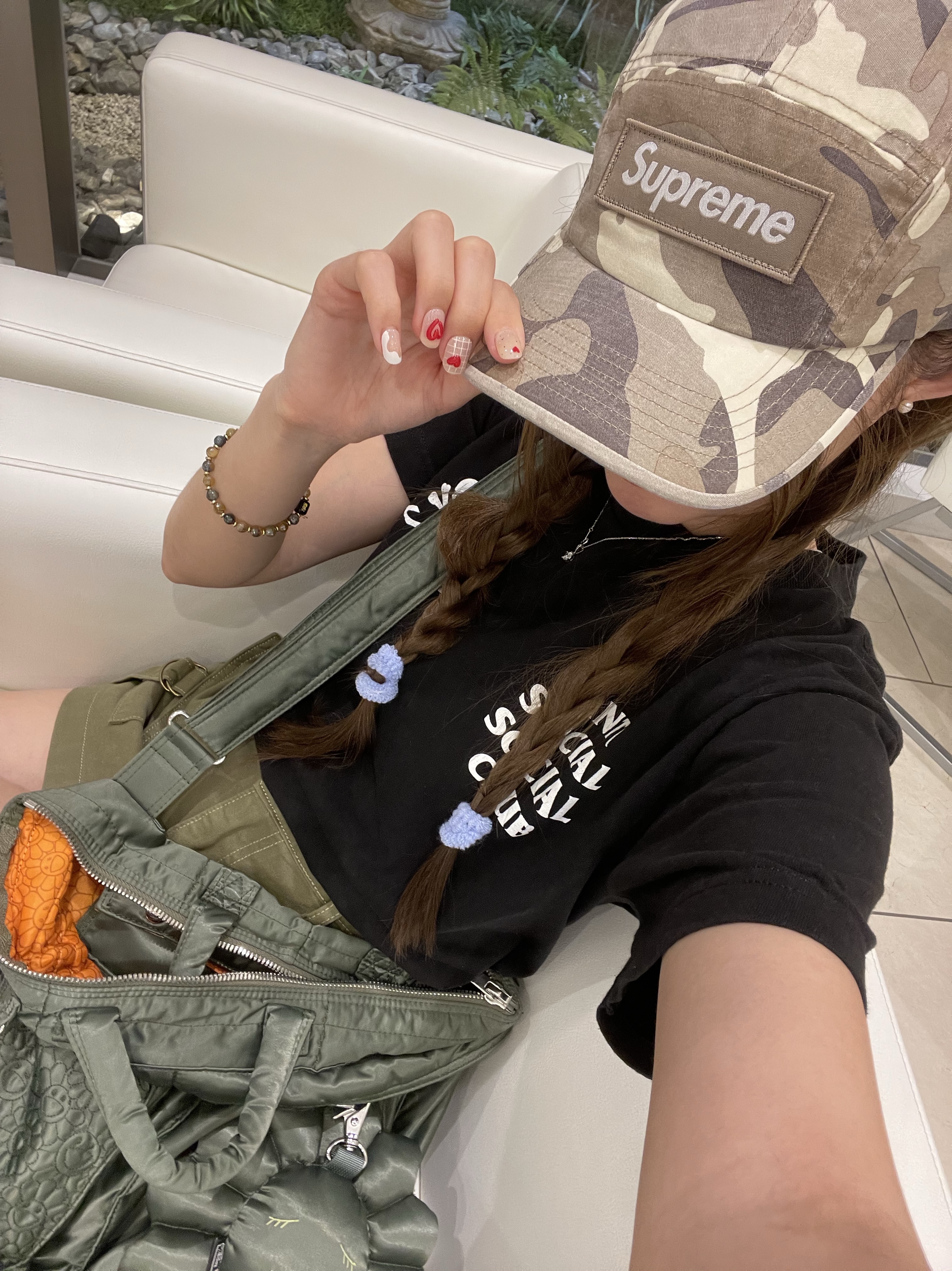 Supreme Military Camp Cap Stone Camo - 23SS, Porter x Kaikai Kiki 2Way Helmet Bag 착용 스타일 - 1