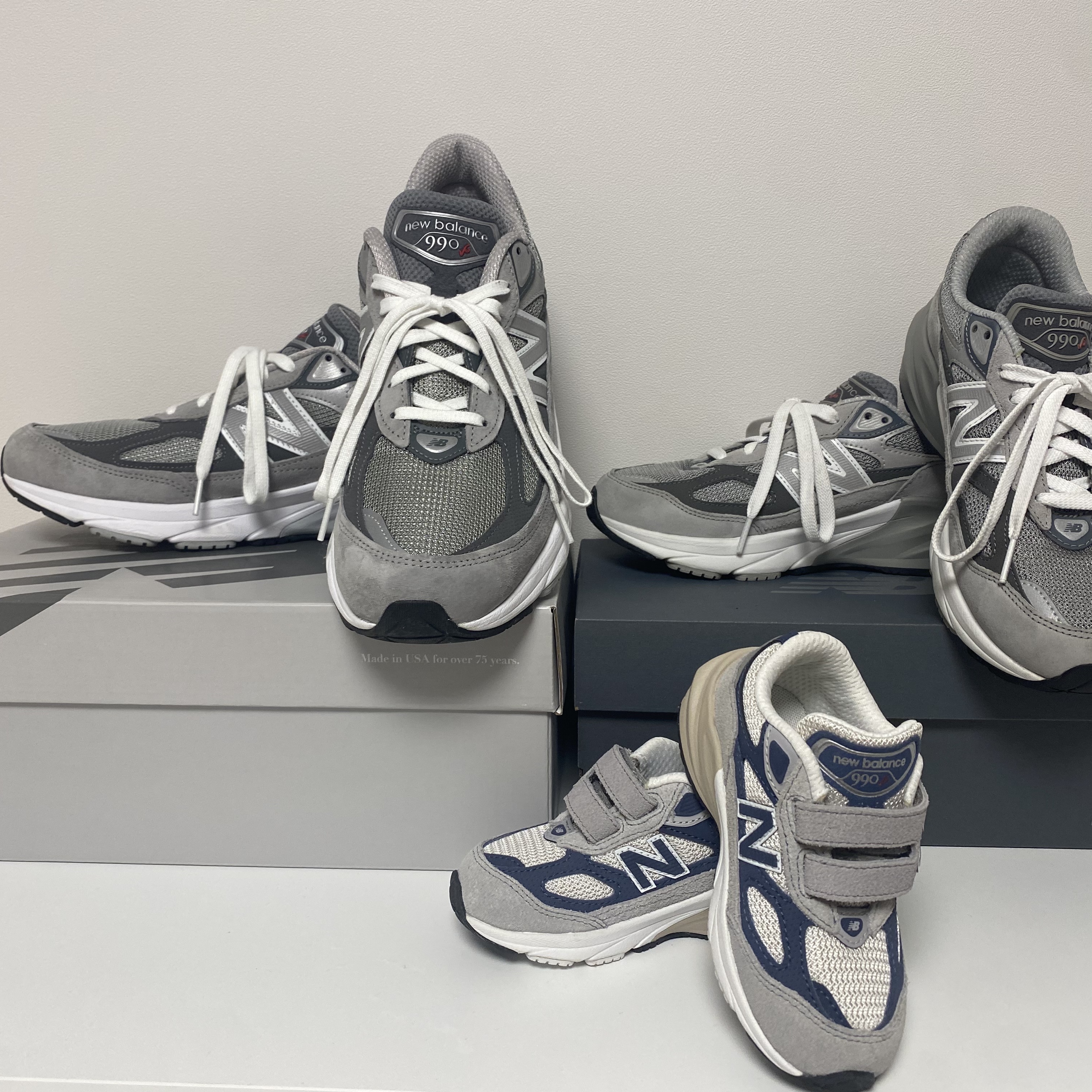New Balance 990v6 Made in USA Grey - 2A Extra Narrow, (PS) New Balance FuelCell 990v6 Grey matter black 착용 스타일 - 2