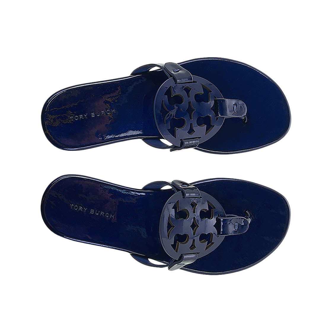 (W) 토리버치 밀러 소프트 페이턴트 레더 샌들 네이비 씨((W) Tory Burch Miller Soft Patent Leather Sandal Navy Sea) - 2