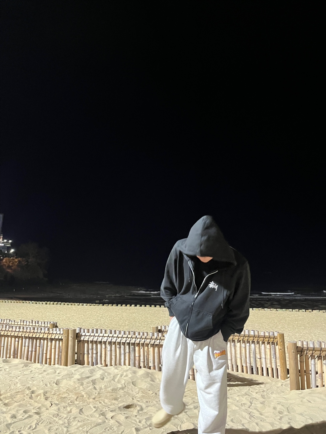 Stussy Basic Stussy Zip Hoodie Black 2023 착용 스타일 - 2