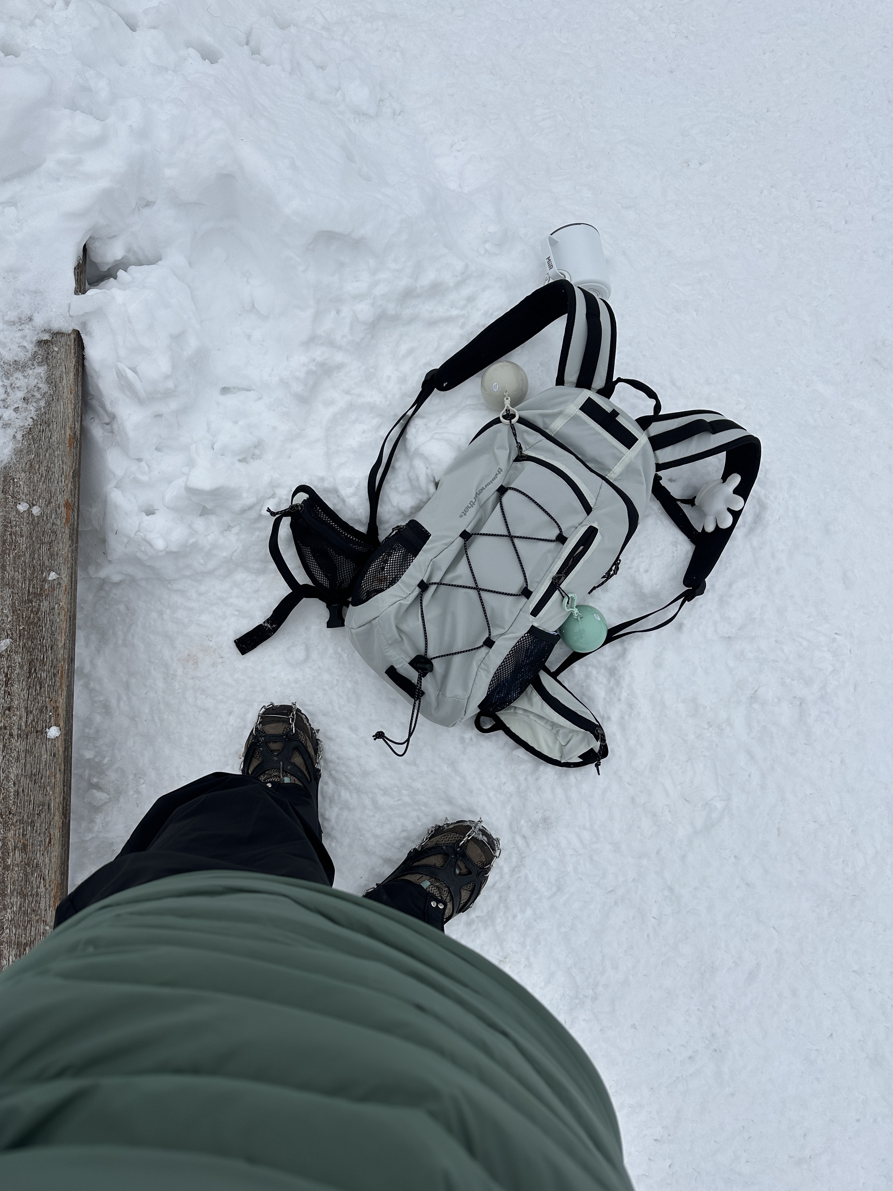 (W) Merrell Yokota 2 Boulder, Thisisneverthat Traveler FT 15 Backpack Cream 착용 스타일 - 4