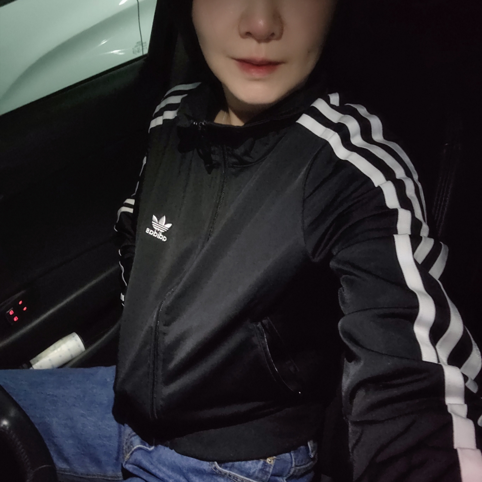 (W) Adidas Adicolor Classic Firebird Track Top Black - KR Sizing 착용 스타일
