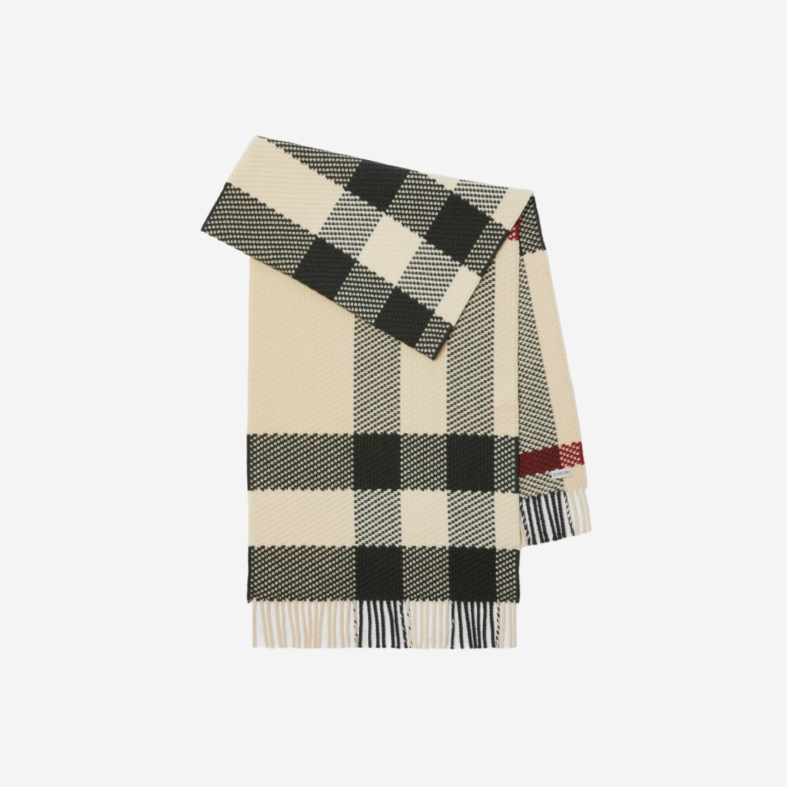 Burberry Check Wool Scarf Stone 상세 이미지 1