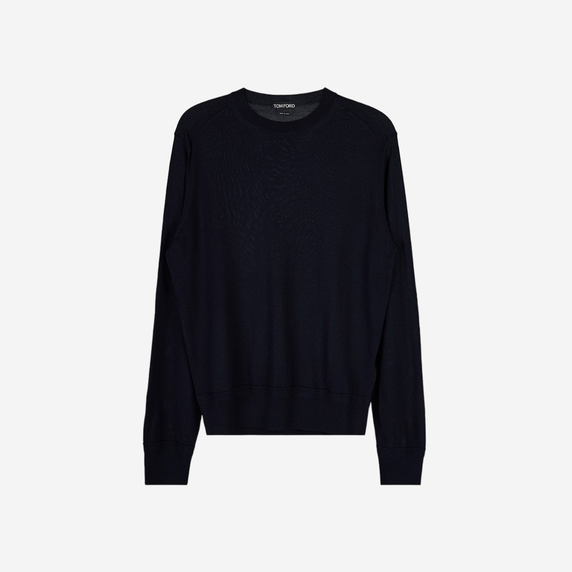 Tom Ford Fine Gauge Merino Crewneck Navy 상세 이미지 1