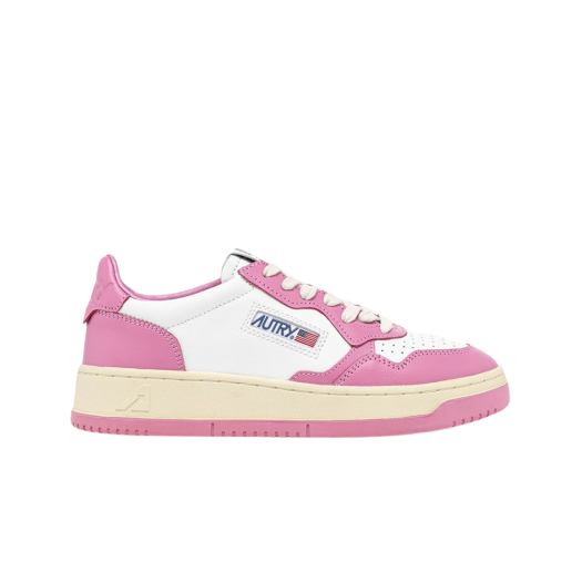 (W) Autry Medalist Low Leather Sneakers White Mauve