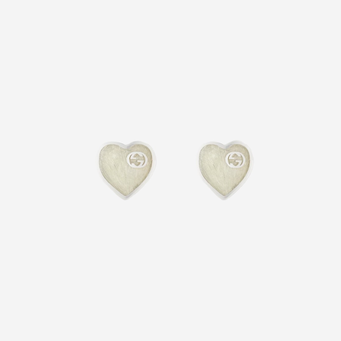 (W) Gucci Heart Earrings with Interlocking G 925 Sterling Silver 상세 이미지 1