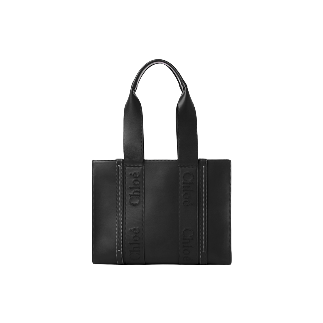 Chloe Medium Woody Tote Bag Black 상세 이미지 1