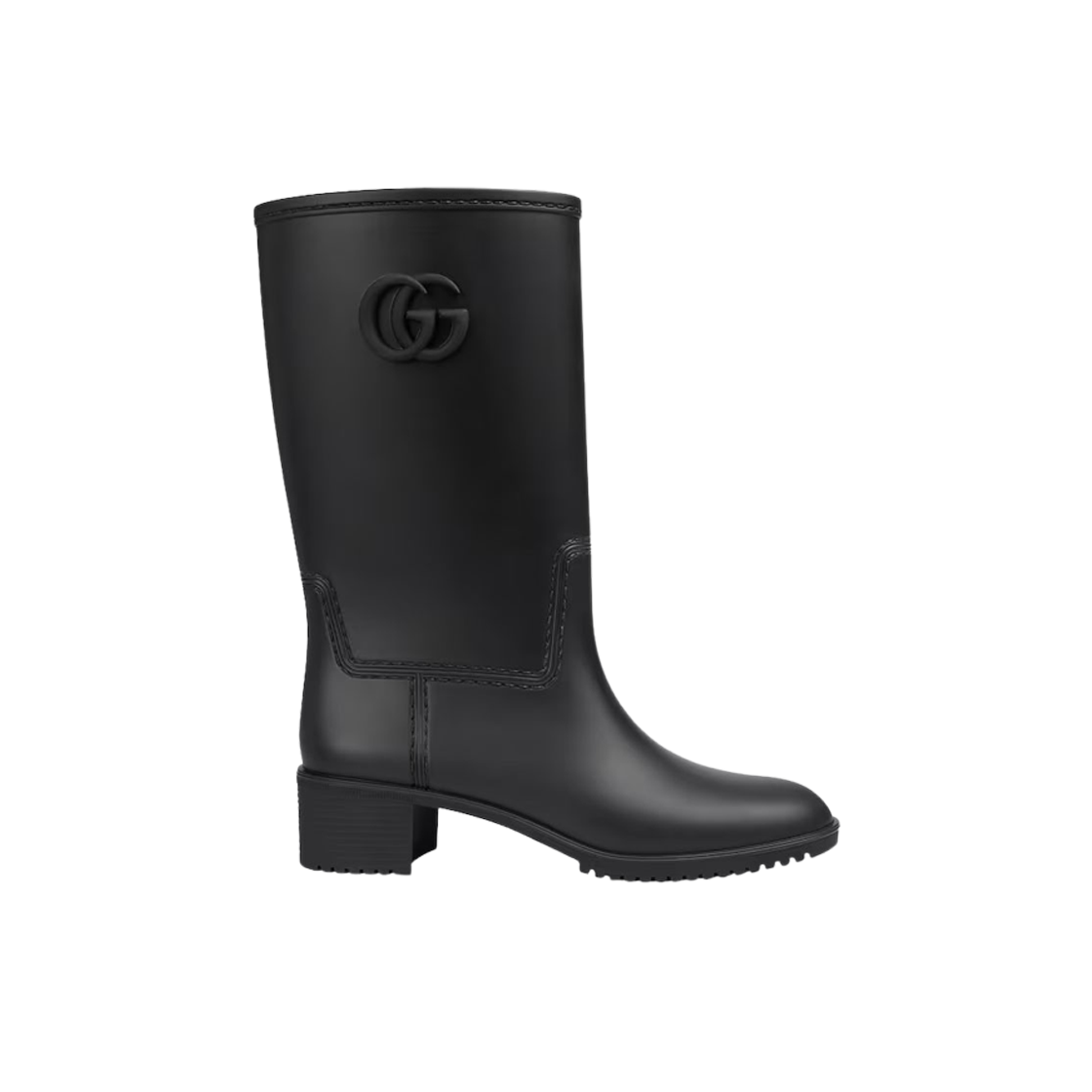 (W) Gucci Double G Rain Boot Black Rubber 상세 이미지 1