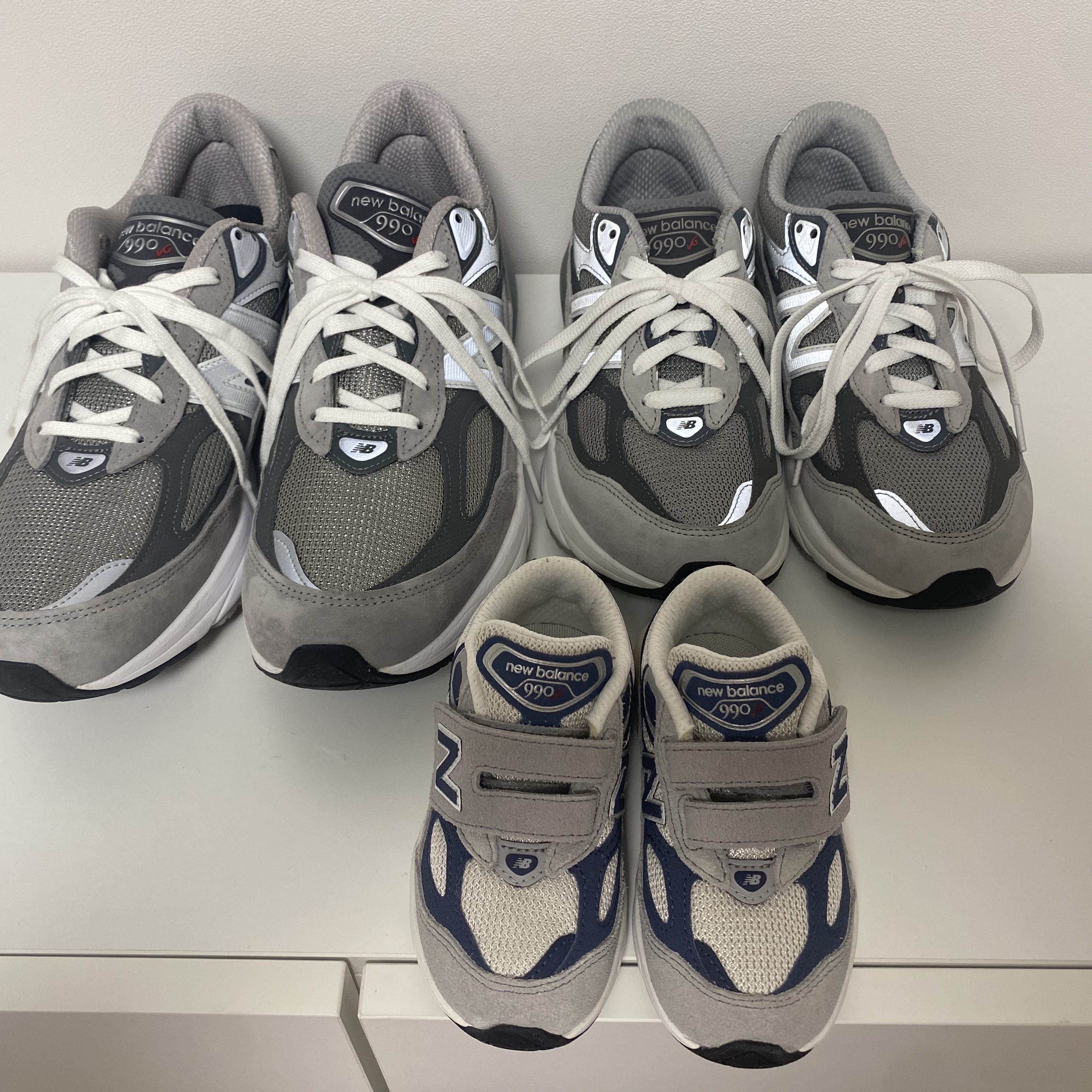 New Balance 990v6 Made in USA Grey - 2A Extra Narrow, (PS) New Balance FuelCell 990v6 Grey matter black 착용 스타일 - 3