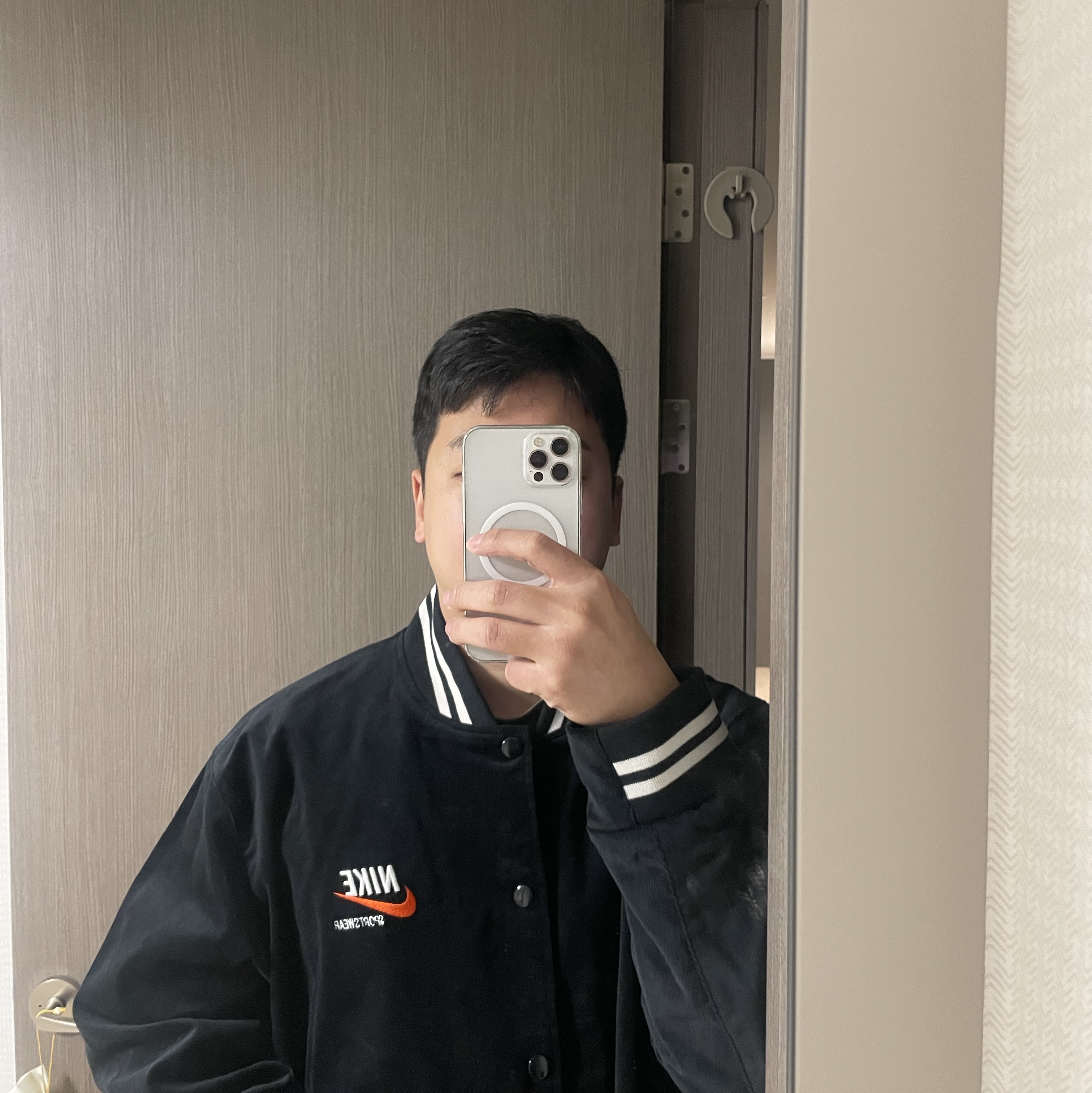 Nike NSW Trend Bomber Jacket Black - US/EU 착용 스타일