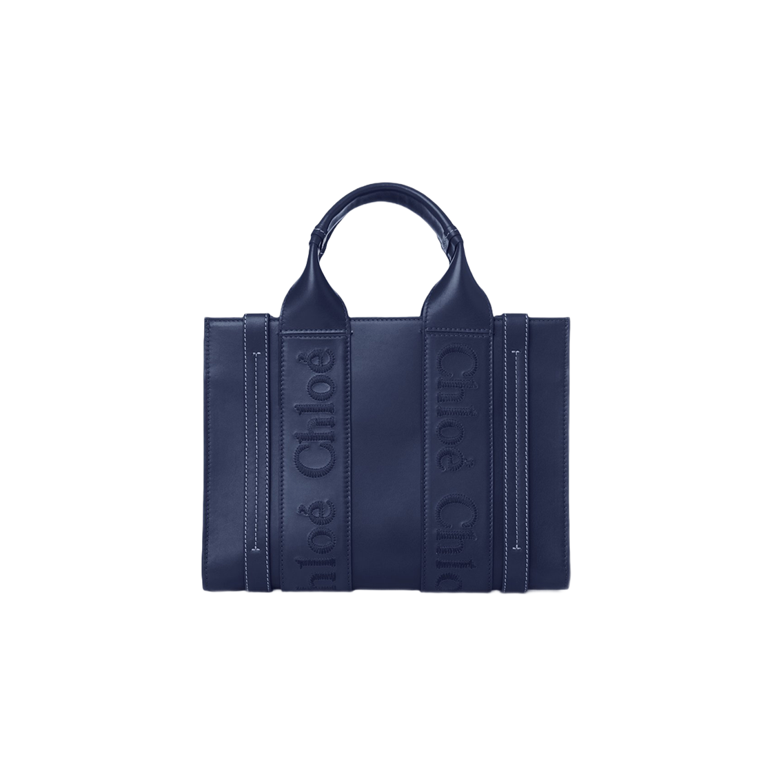 Chloe Small Woody Tote Bag Night Blue 상세 이미지 2