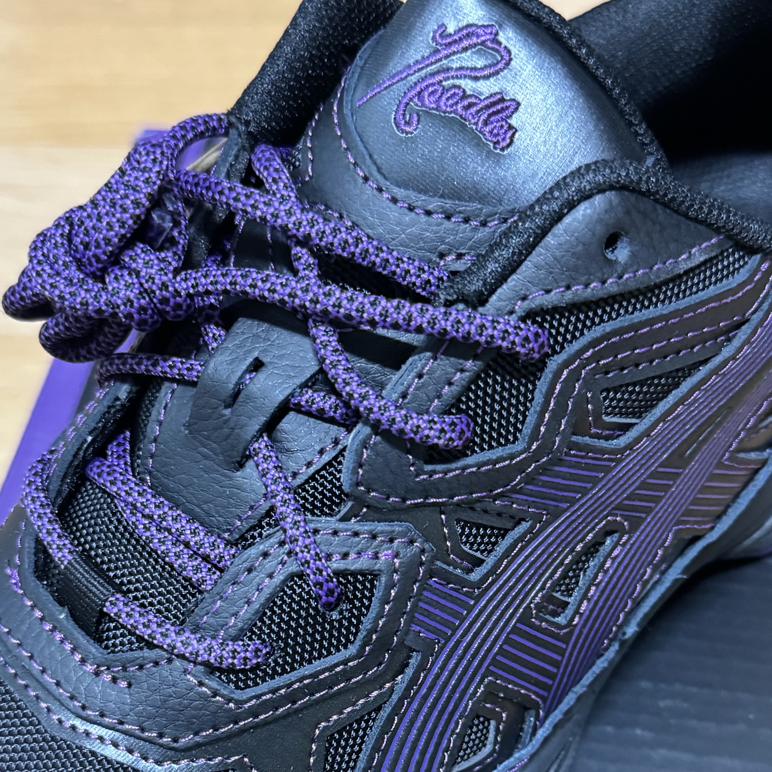 Asics x Needles Gel-NYC Black Purple 착용 스타일
