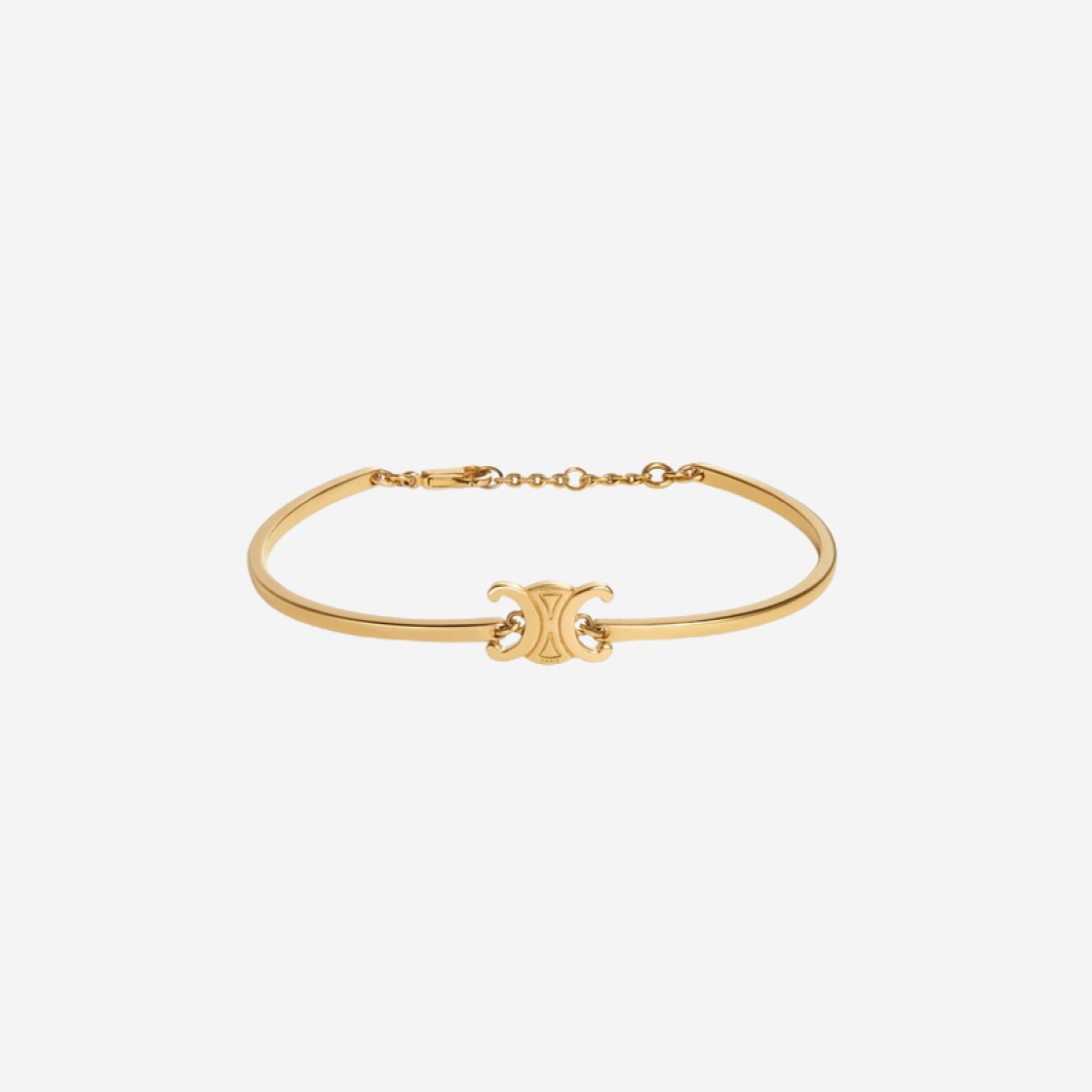 (W) Celine Triomphe Articulated Bracelet in Brass with Gold Finish Gold 상세 이미지 1