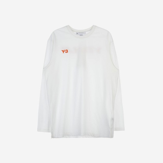 Y-3 U 그래픽 롱슬리브 티셔츠 화이트