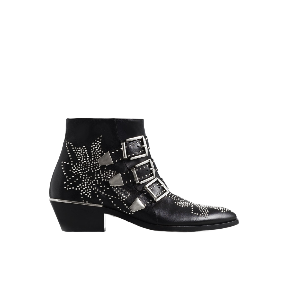 (W) Chloe Susanna Short Boot Black Silver 상세 이미지 1