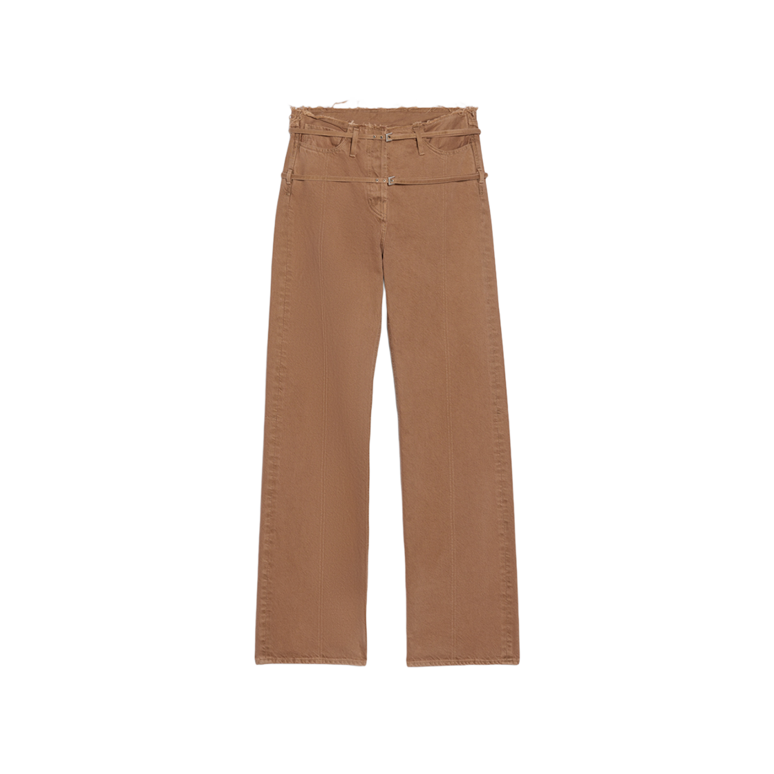 (W) Jacquemus Le De Nimes Caraco Belted Jeans Camel Beige 상세 이미지 1