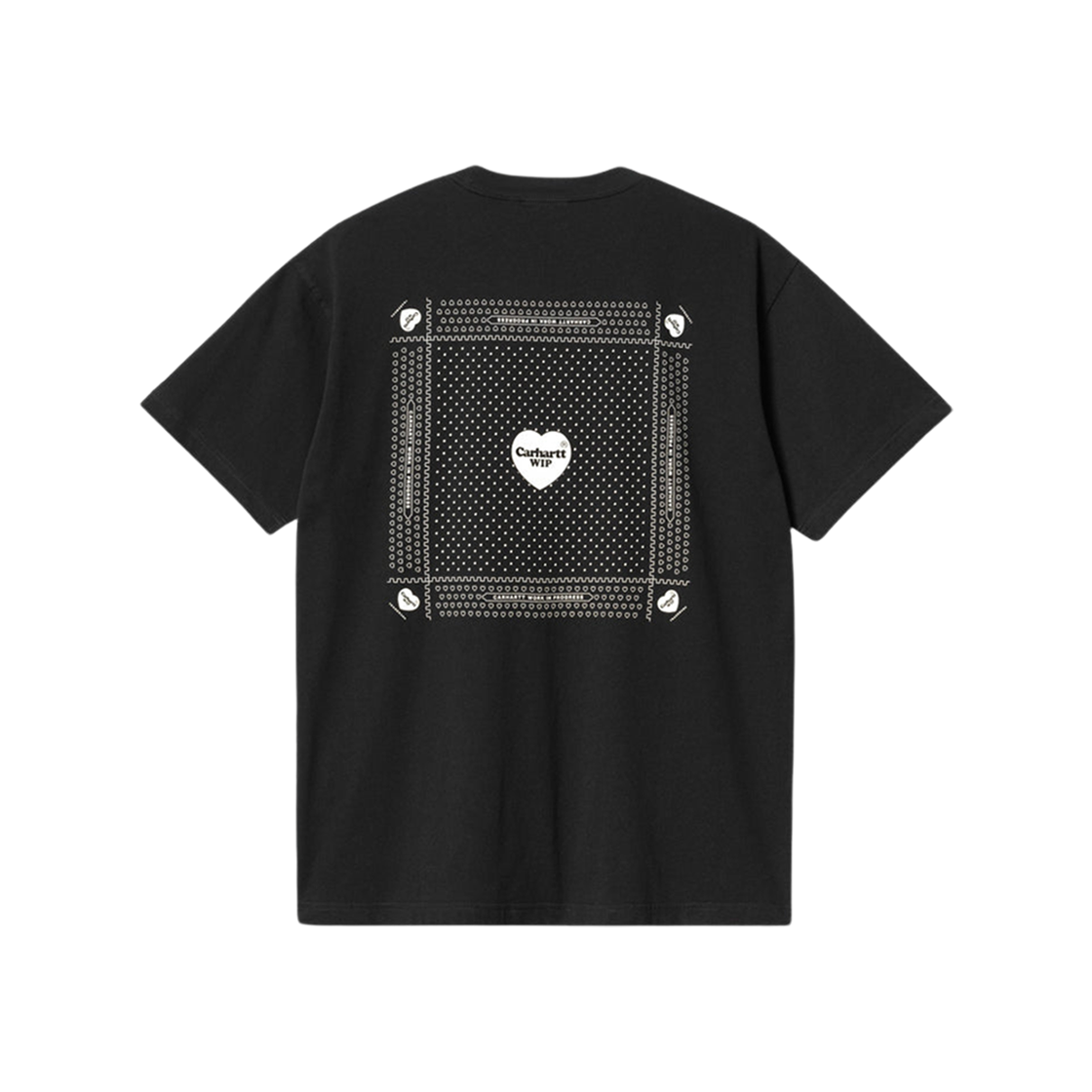 Carhartt WIP Heart Bandana T-Shirt Black White Stone Washed 상세 이미지 2