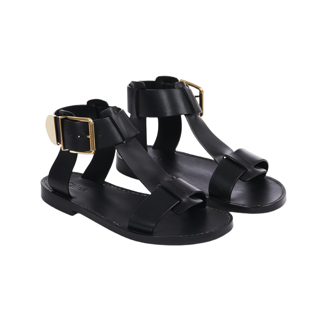 (W) Chloe Rebecca Flat Sandal Black 상세 이미지 2