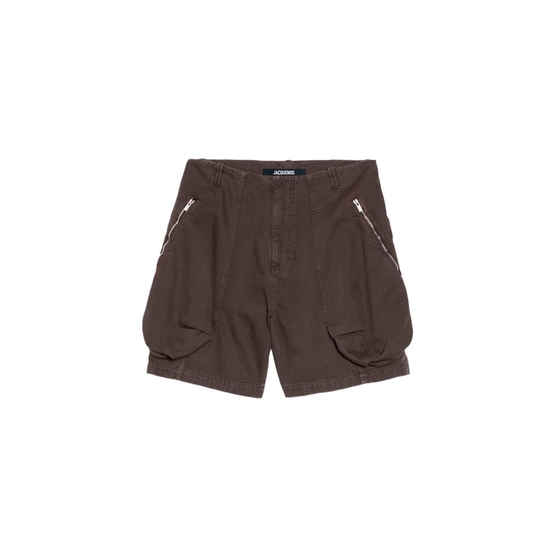 Jacquemus Le Short Cargo Croissant Soft Cargo Shorts Dark Brown 상세 이미지 1