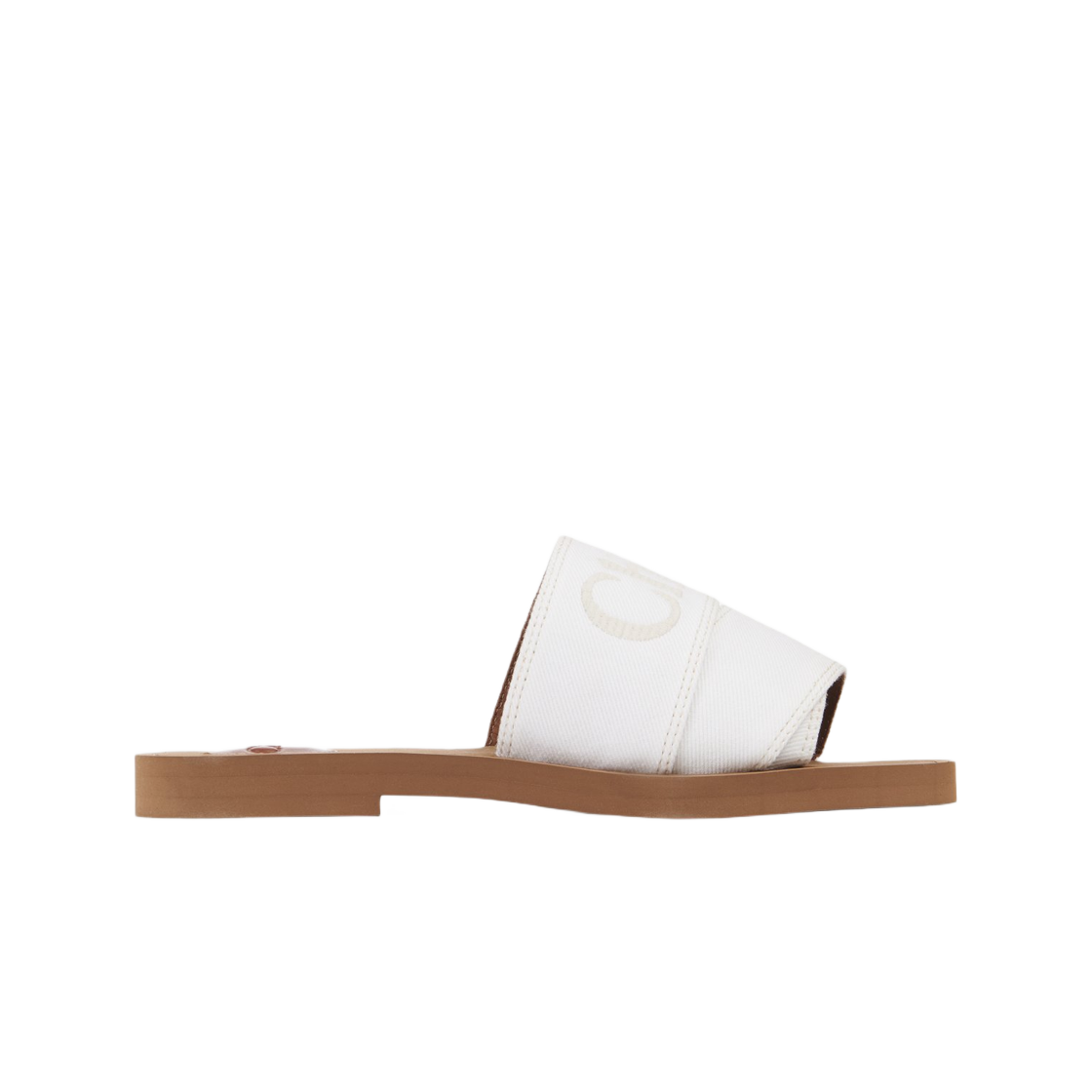 (W) 끌로에 우디 플랫 뮬 스노우 화이트((W) Chloe Woody Flat Mule Snow White)