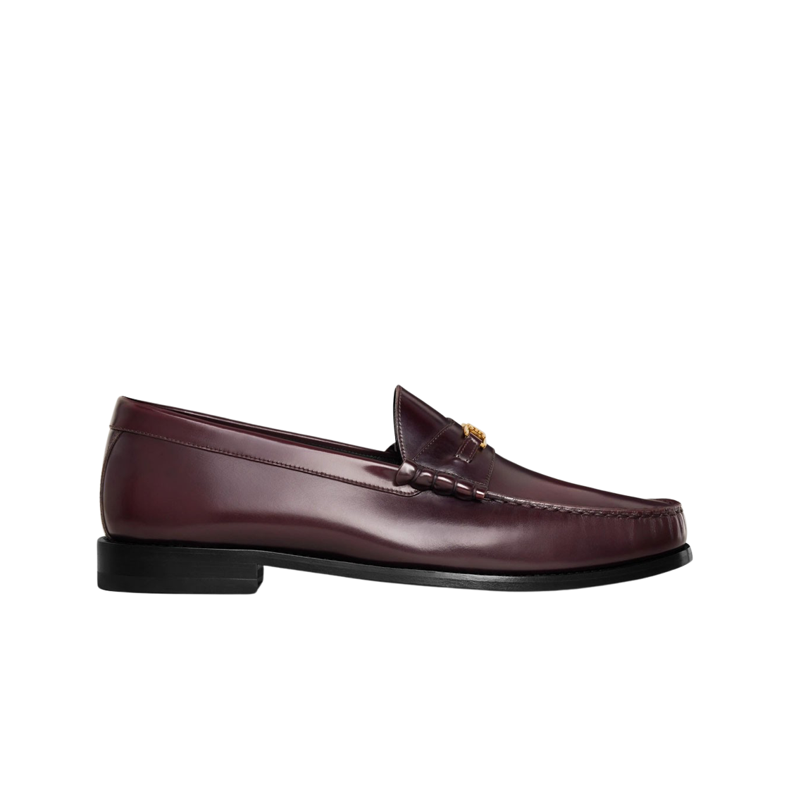 Celine Luco Triomphe Loafer in Polished Bull Burgundy 상세 이미지 1