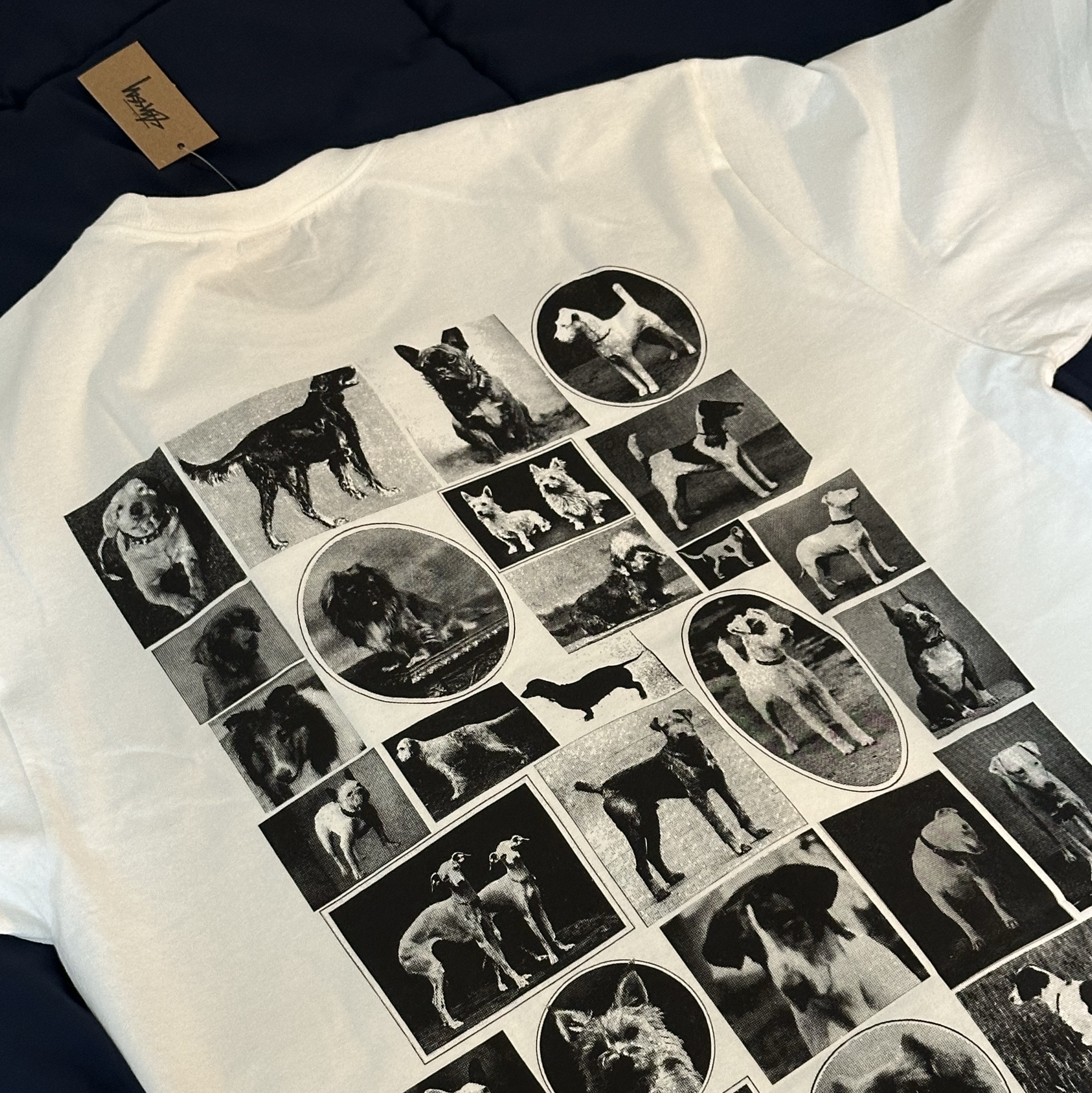 Stussy Dog Collage T-Shirt White 착용 스타일