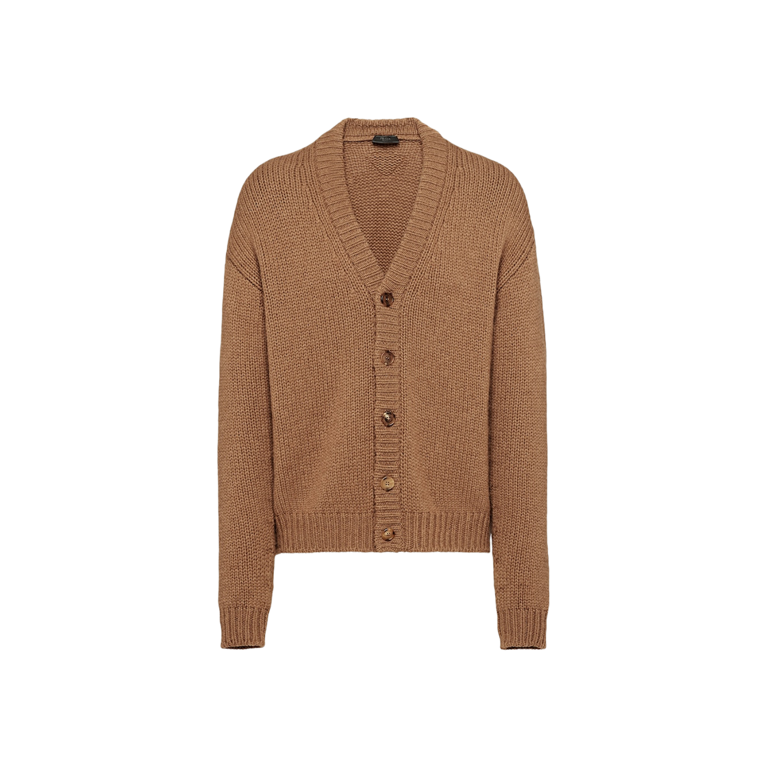 Prada Camel Hair Cardigan Camel Brown 상세 이미지 1