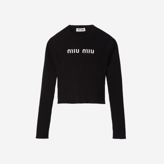 (W) 미우 미우 비스코스 스웨터 블랙