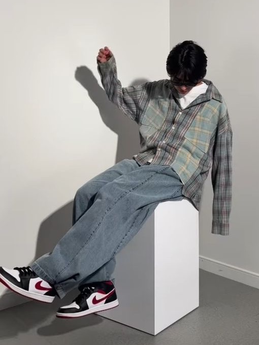 Jordan 1 Mid Gym Red Black White 착용 스타일