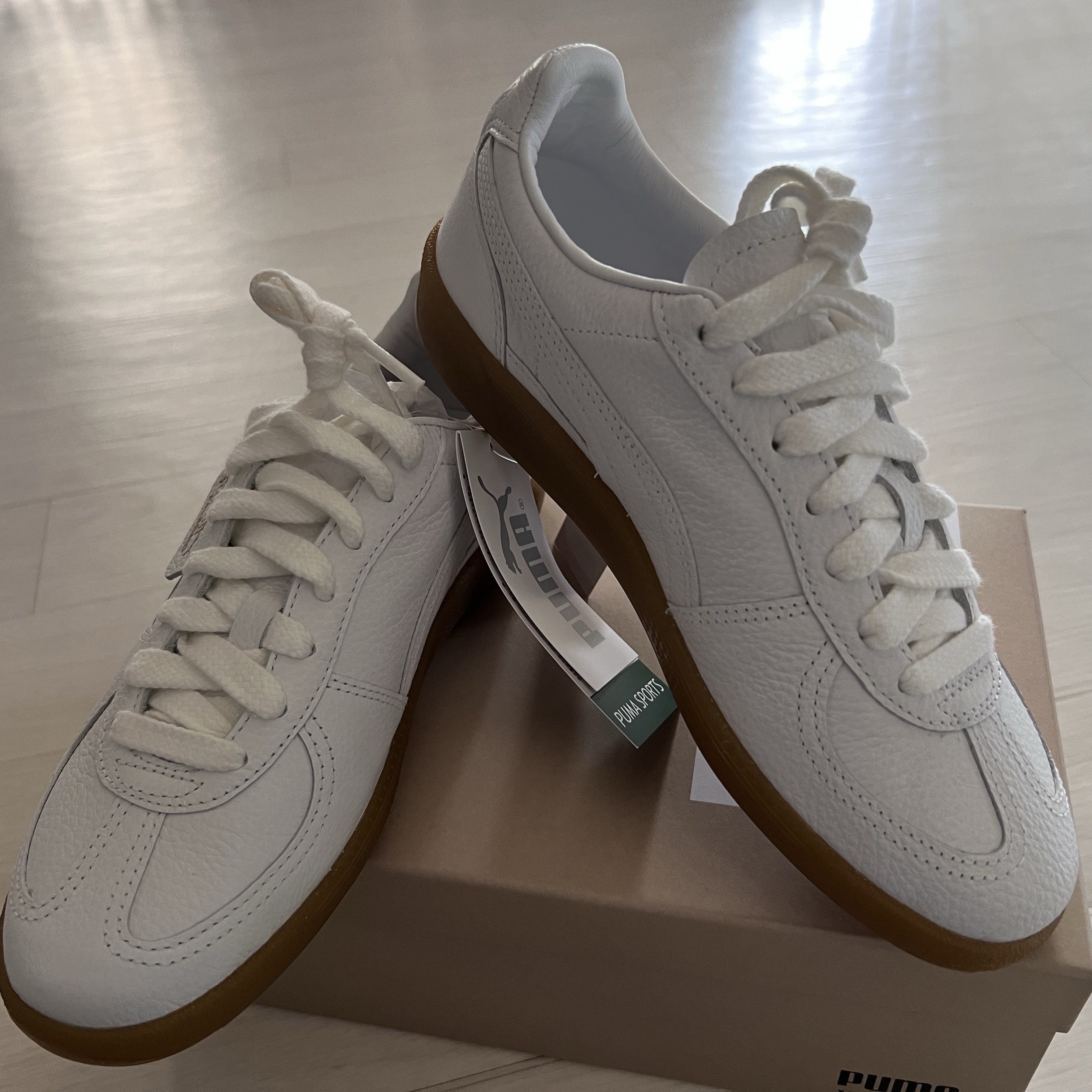 Puma Palermo Premium Puma White Frosted Ivory 착용 스타일 - 2