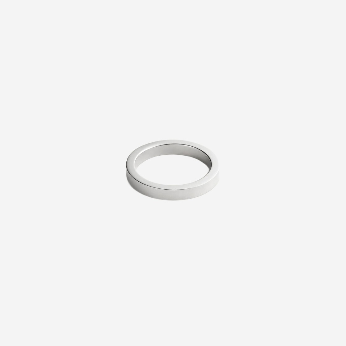 (W) MM6 Maison Margiela Numeric Minimal Signature Ring Shiny Silver Palladium 상세 이미지 2