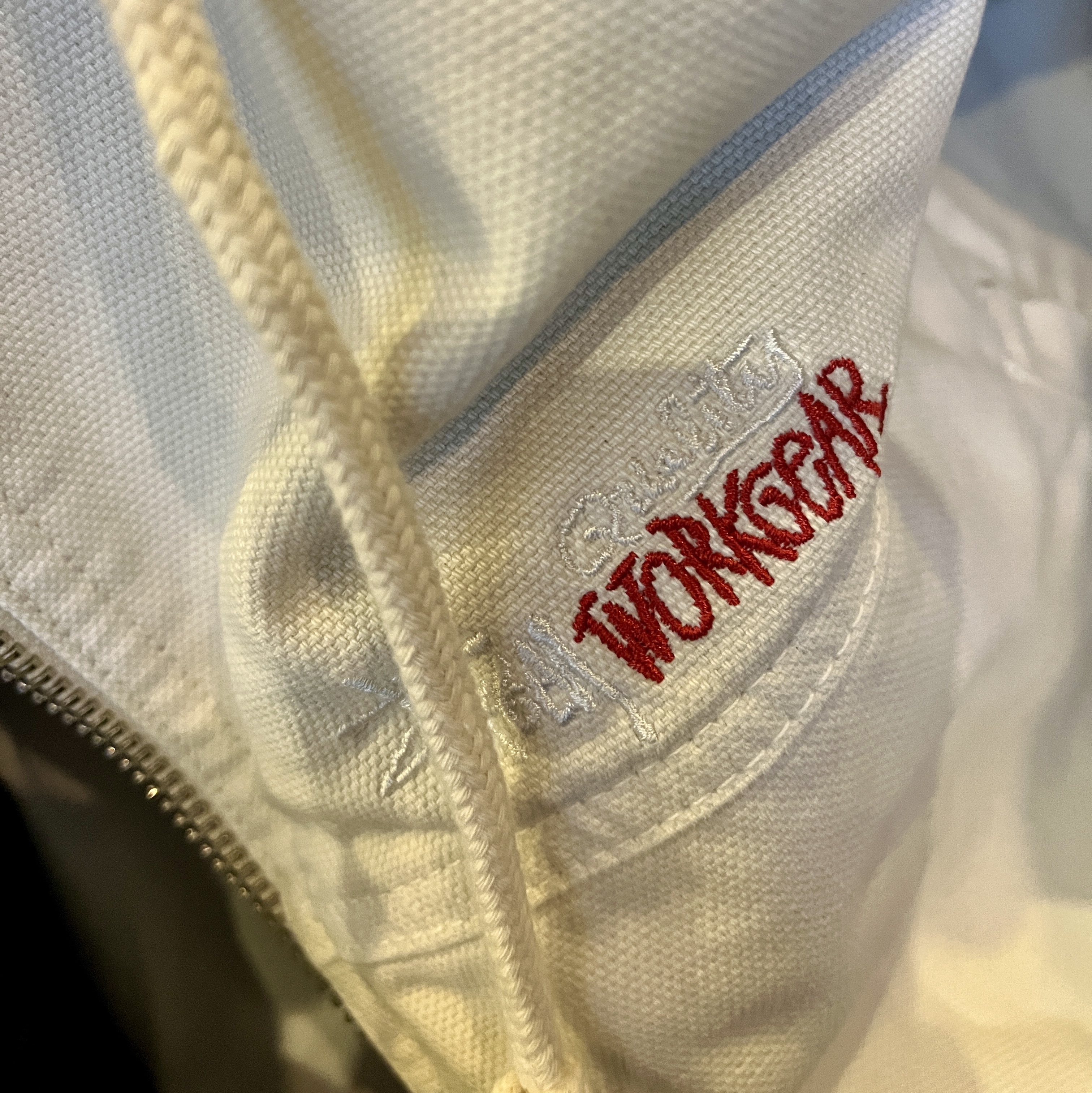 Stussy Insulated Canvas Work Jacket Bone 착용 스타일