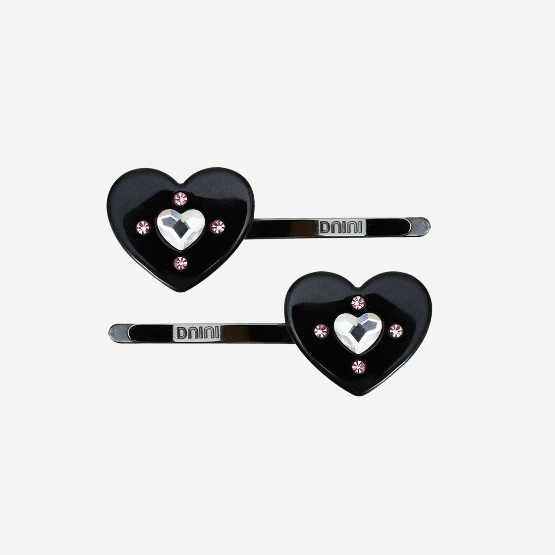 DNINI-016 DNINI Heart Hair Slide Black