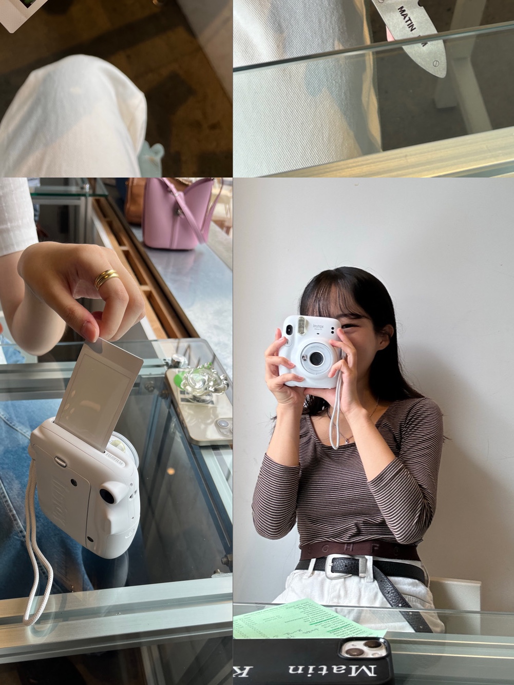 Taw&Toe x Low Classic Platform Flip Flop Cream, Lemaire Minimal Western Belt Cow Leather Black 착용 스타일 - 2