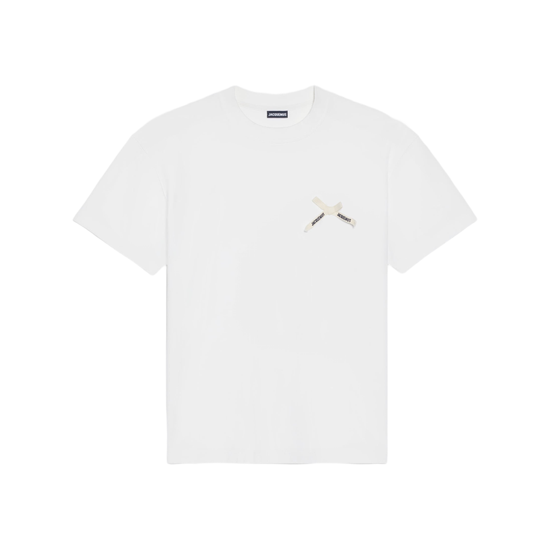 Jacquemus Le T-Shirt Noeud Bow Logo T-Shirt White 상세 이미지 1