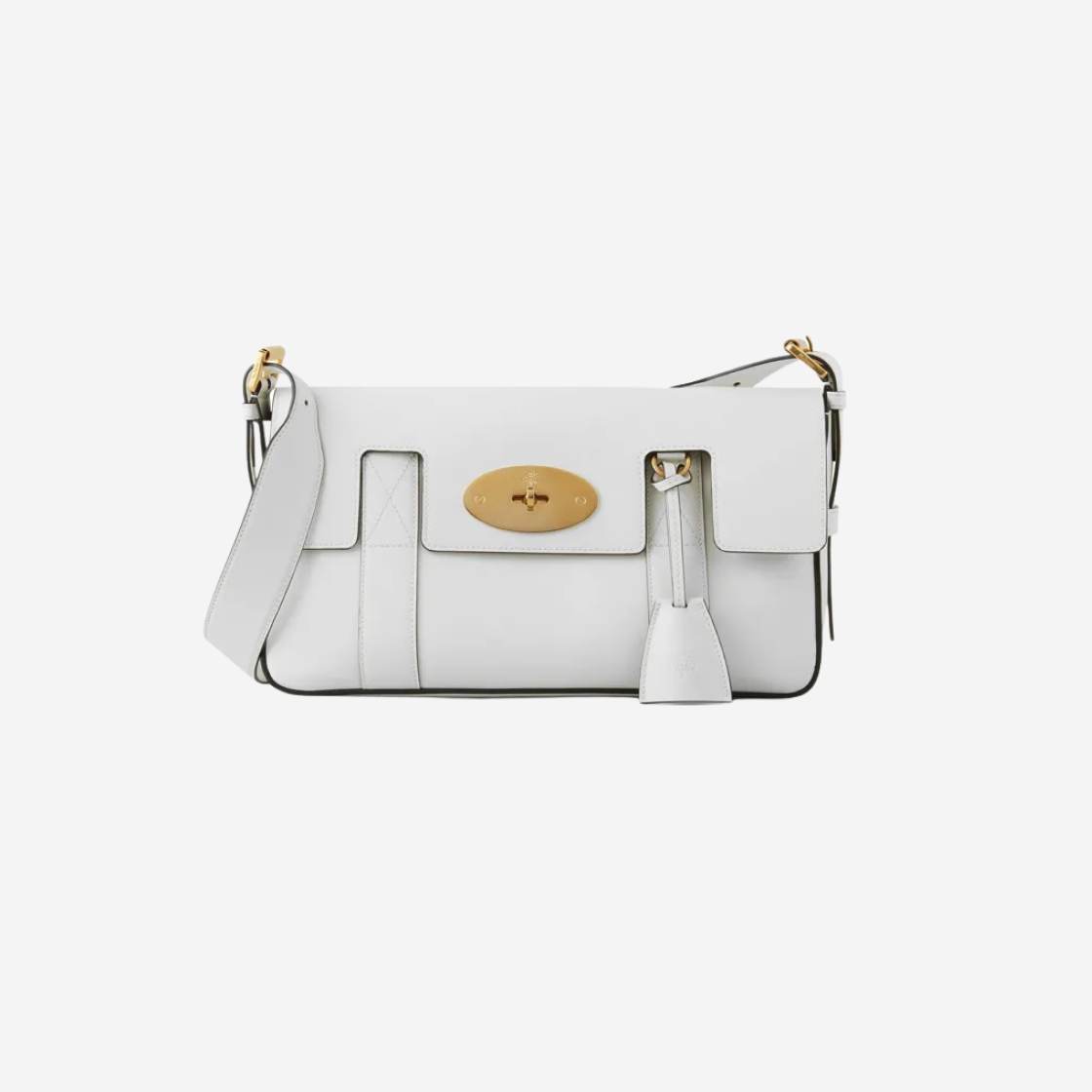 Mulberry Classic Smooth East West Bayswater White 상세 이미지 1