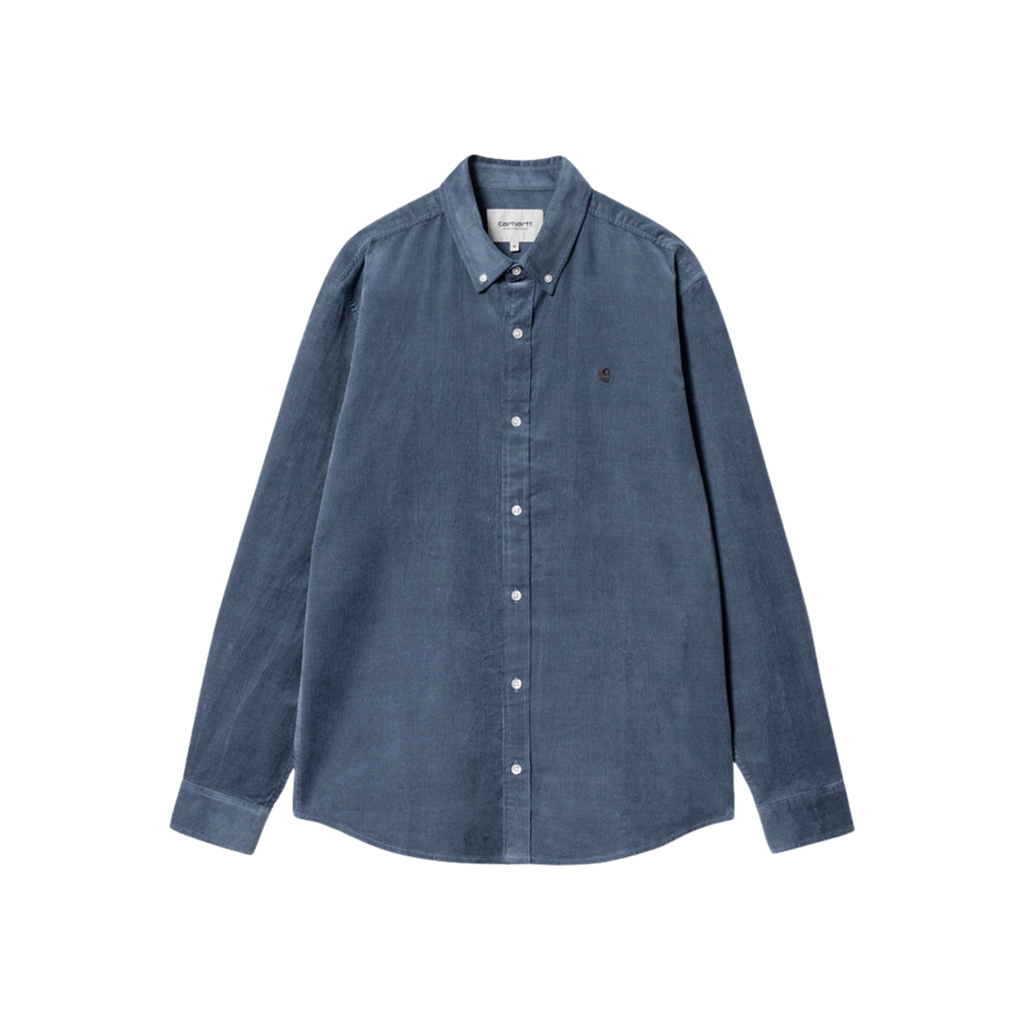 Carhartt WIP Madison Fine Cord Shirt Hudson Blue Black 상세 이미지 1