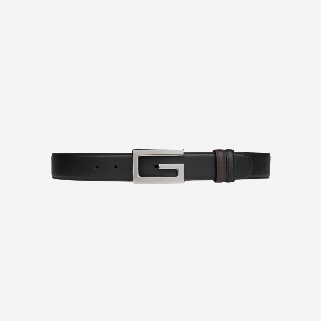 Gucci Reversible Belt with Square G Buckle Black Brown Leather 상세 이미지 1