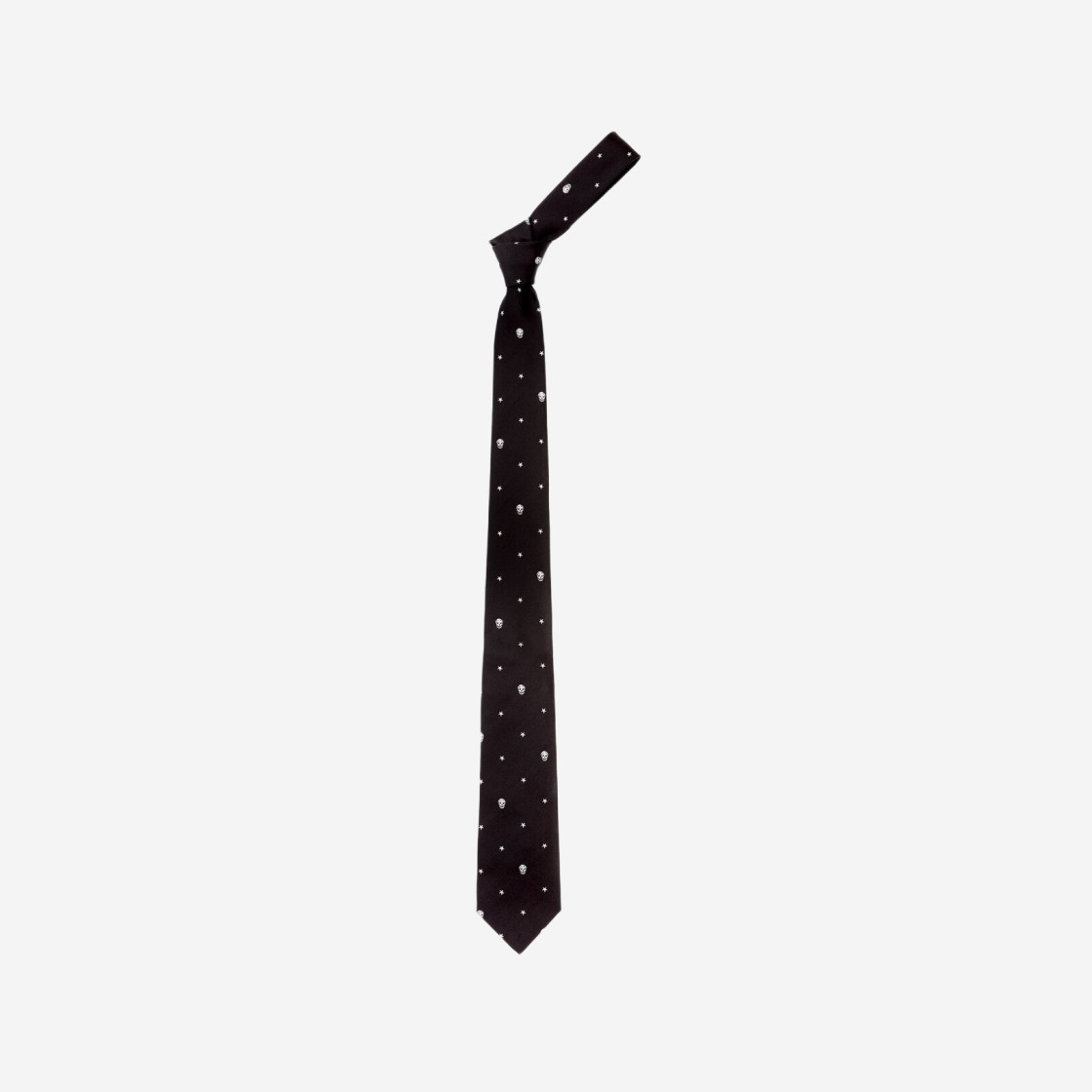 Alexander McQueen Star And Skull Tie Black 상세 이미지 1