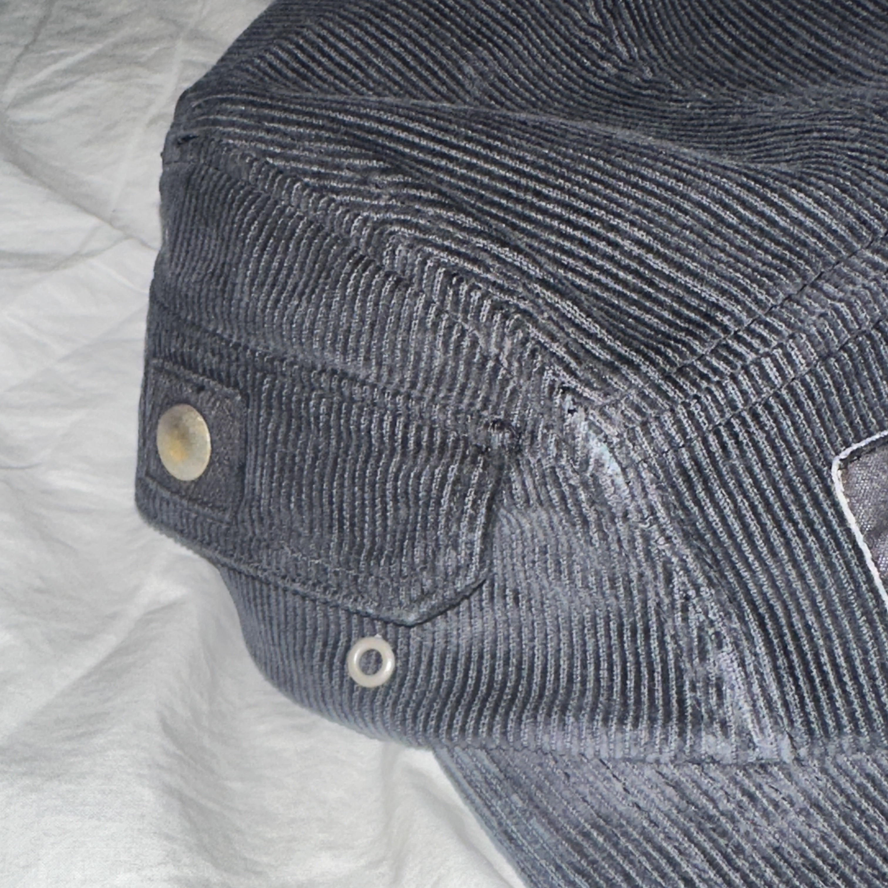 Supreme Corduroy Pocket Camp Cap Black - 24SS 착용 스타일 - 3