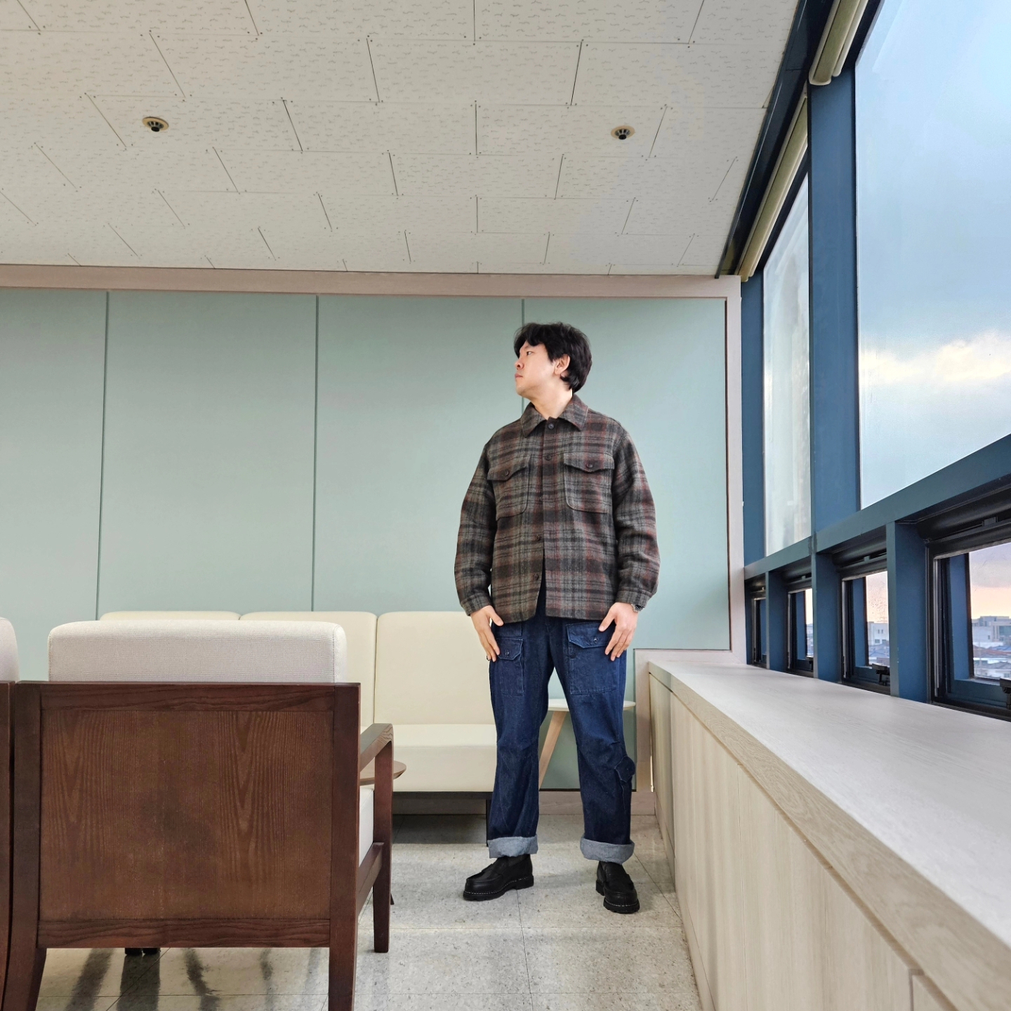 Engineered Garments Feather PC Twill FA Pants Dark Navy, Rolex Submariner 41mm 124060 Black Oyster 착용 스타일 - 1