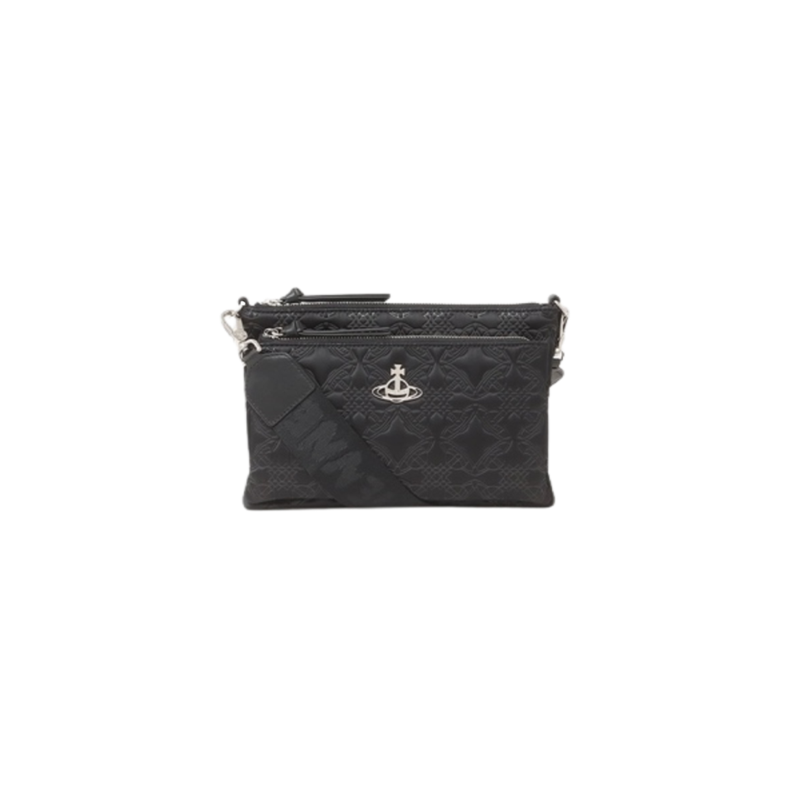 Vivienne Westwood Penny Double Pouch Shoulder Bag Black 상세 이미지 1