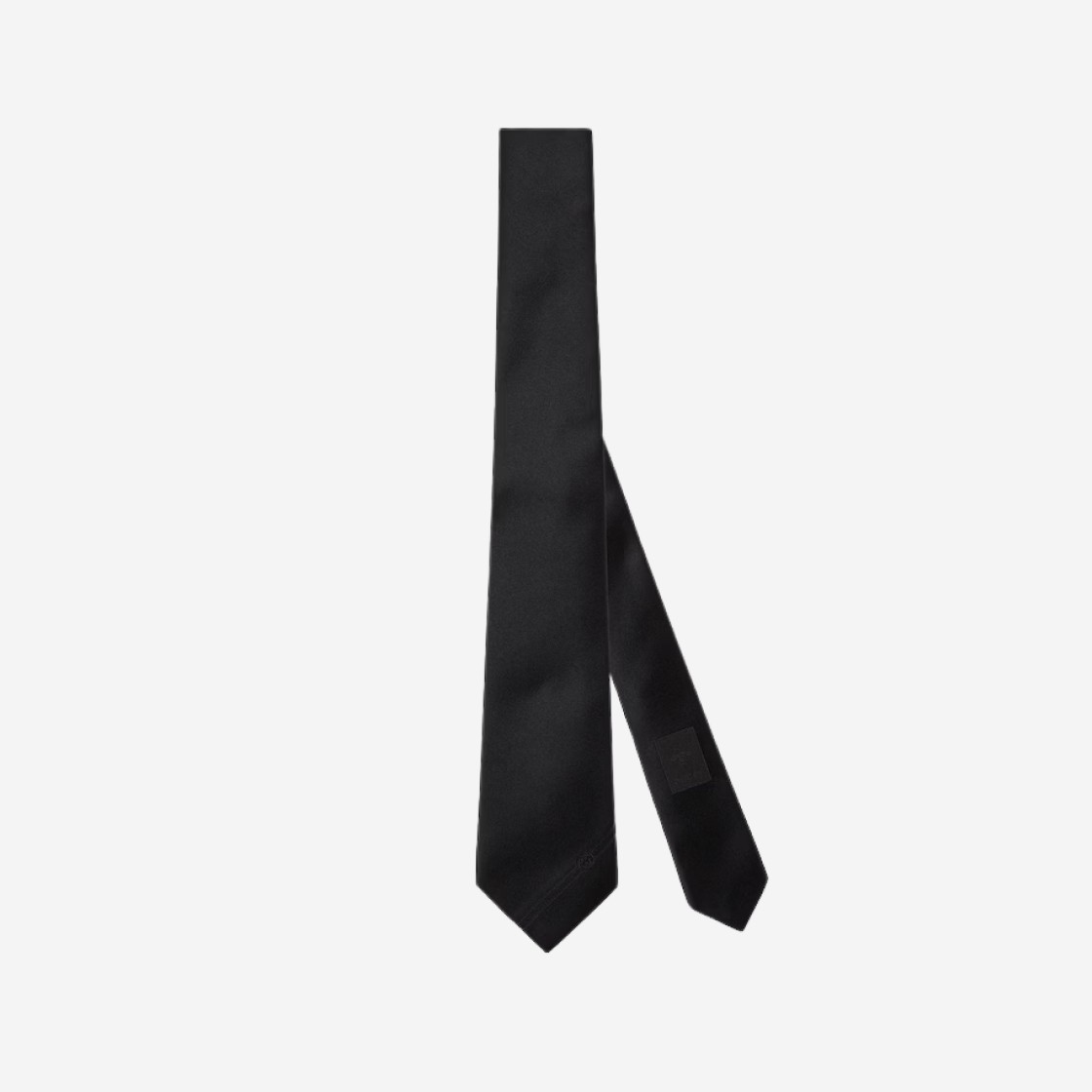 Gucci Silk Tie with Interlocking G Black 상세 이미지 1