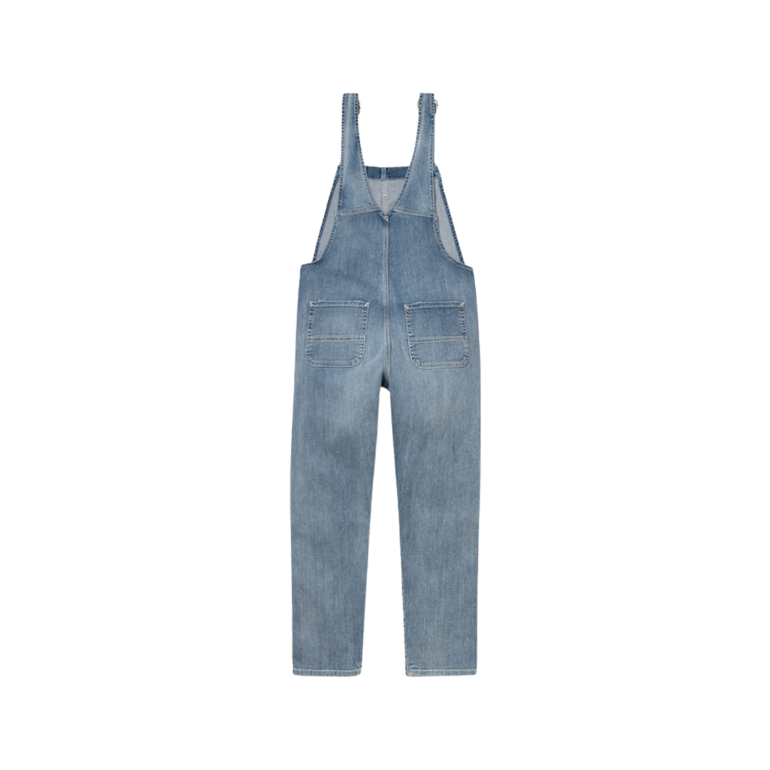 (W) Carhartt WIP Gallatin Blue Stretch Denim Bib Overall Blue Light Stone Washed 상세 이미지 2